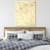 Hydrografisch bekken van de Mississippi Canvas Afdruk (Insitu (Slaapkamer))