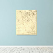 Hydrografisch bekken van de Mississippi Canvas Afdruk (Insitu (Houten vloer))