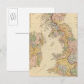 Hydrografische kaart, Britse eilanden Briefkaart (Voorkant / Achterkant)