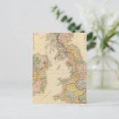 Hydrografische kaart, Britse eilanden Briefkaart (Staand voorkant)