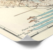 Hydrografische kaart Meer van Mendota Poster (Hoek)