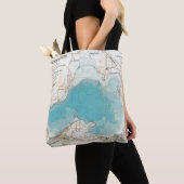 Hydrografische kaart Meer van Mendota Tote Bag (Dichtbij)