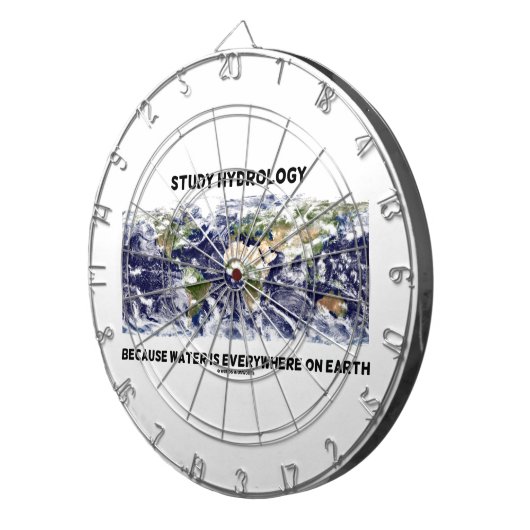 Hydrologie bestuderen omdat water overal ter werel dartbord (Voorkant Rechts)