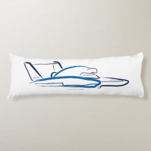 Hydroplane 01 Blauw Lichaamskussen