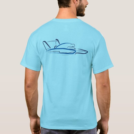 Hydroplane 01 Blue Horizon Back T-shirt (Achterkant)