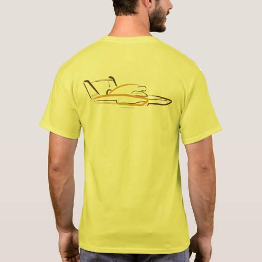 Hydroplane 01 Gele Ruggengraat T-shirt (Achterkant)