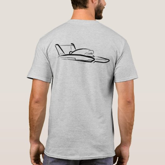 Hydroplane 01 Grijze Achterkant T-shirt (Achterkant)