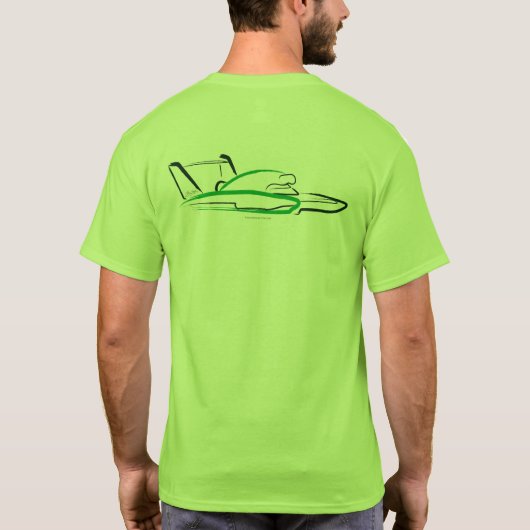 Hydroplane 01 Lime Back T-shirt (Achterkant)