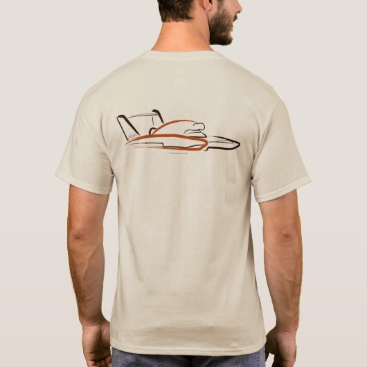 Hydroplane 01 Zandrug T-shirt (Achterkant)