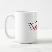 Hydroplane 01 Zwart en Rood Koffiemok (Links)