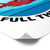 Hydroplane Boot Racing Speedboot Powerboat Grappig Poster (Hoek)