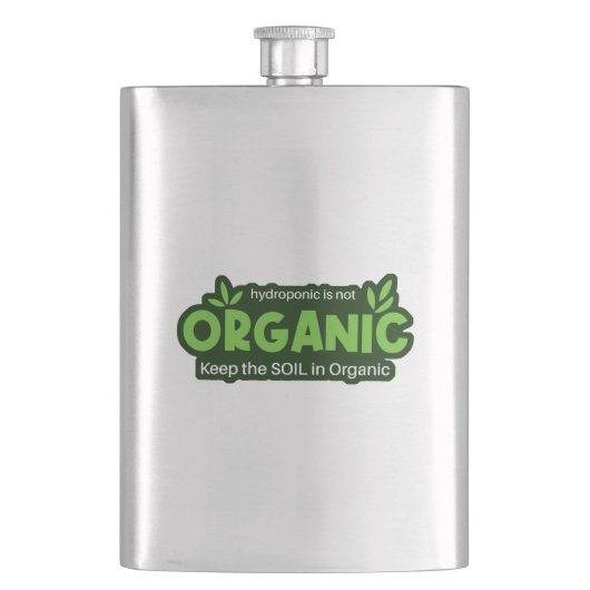 Hydroponic is niet biologisch Houd de grond in bio Flacon (Voorkant)