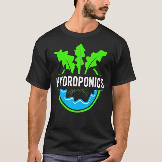 Hydroponica Grafische Koe Landbouwtractor T-shirt (Voorkant)