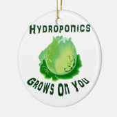 Hydroponica groeit op je sla keramisch ornament (Links)