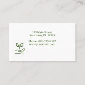 Hydroponisch tuinieren visitekaartje (Achterkant)