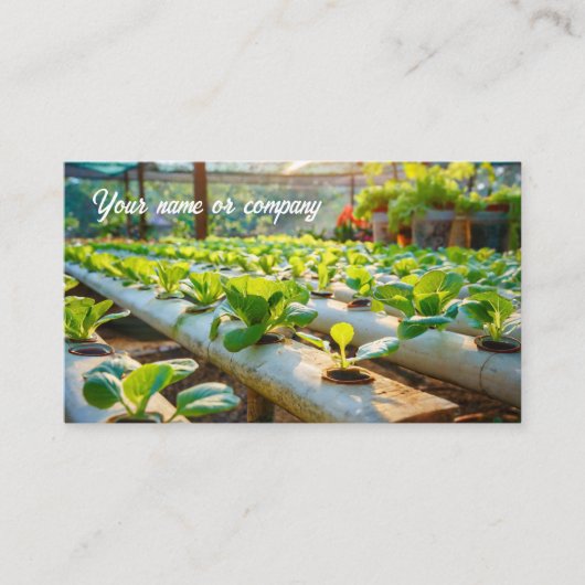 Hydroponisch tuinieren visitekaartje (Voorkant)