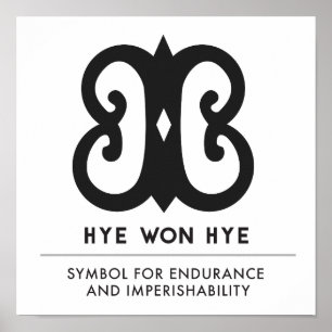 Hye Won Hye Andikra-symbool Endurance Poster