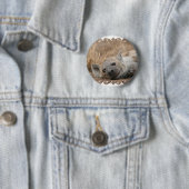 Hyena Afbeelding Round Pin Ronde Button 5,7 Cm (In situ)