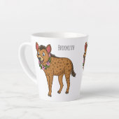 Hyena and flowers cartoon illustration  latte mok (Linkerhoek)