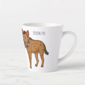 Hyena and flowers cartoon illustration  latte mok (Rechts)
