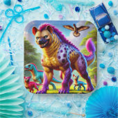 Hyena Art Papieren Bordje (Feest)