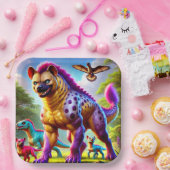 Hyena Art Papieren Bordje (Feest)