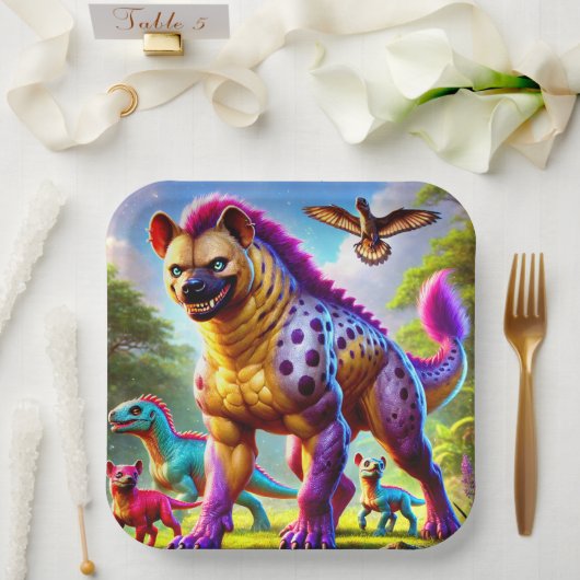 Hyena Art Papieren Bordje (Huwelijk)