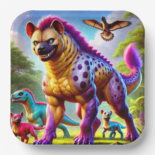Hyena Art Papieren Bordje (Voorkant)