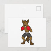Hyena bij Boxing met Boxing-handschoenen Briefkaart (Voorkant / Achterkant)