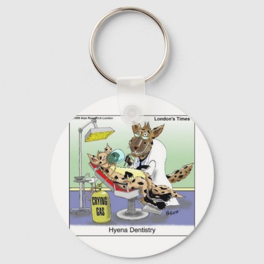 Hyena Dentistry Funny Gifts, T - shirts & verzamel Sleutelhanger (Voorkant)