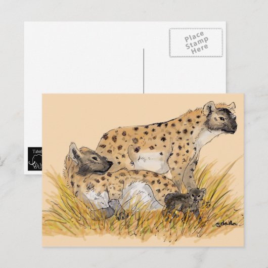 Hyena Family Briefkaart (Voorkant / Achterkant)