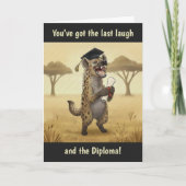 Hyena Graduation Card Kaart (Voorkant)