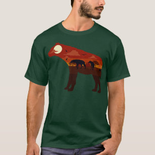 Hyena Hyenas Africa Desert Savanna Illustratie T-shirt