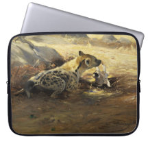 Hyena in een natuurlijk landschap (door Wilhem Kuh