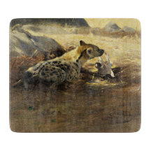 Hyena in een natuurlijk landschap (door Wilhem Kuh