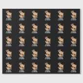 Hyena Lowena Funny Animal Hyena Pun Dark BG Cadeaupapier (Vlak)