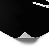 Hyena Lowena Funny Animal Hyena Pun Dark BG Poster (Hoek)