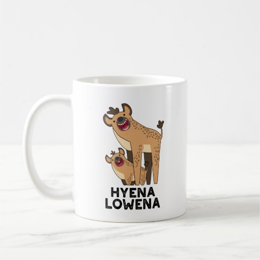 Hyena Lowena Funny Animal Hyena Pun Koffiemok (Links)