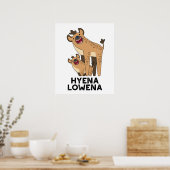 Hyena Lowena Funny Animal Hyena Pun Poster (Keuken)