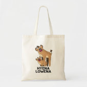 Hyena Lowena Funny Animal Hyena Pun Tote Bag (Voorkant)