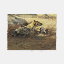 Hyena Met een Bot (door Wilhem Kuhnert)