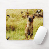 Hyena met wildebeest (gnu) mousepad muismat (Met muis)