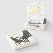 Hyena Piano Muziek Fantasy Art Stone Onderzetter (Zijkant)