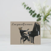 Hyena Piano Muziek Pianist Fantasy Art Briefkaart (Staand voorkant)