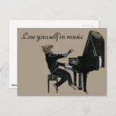 Hyena Piano Muziek Pianist Fantasy Art Briefkaart (Voorkant / Achterkant)