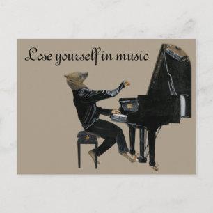 Hyena Piano Muziek Pianist Fantasy Art Briefkaart