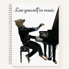 Hyena Piano Muziek Pianist Fantasy Art Notitieboek