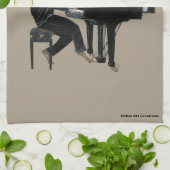 Hyena Piano Muziek Pianist Fantasy Keuken Handdoek (Gevouwen)