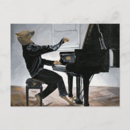 Hyena Piano Muziekspeler Fantasy Art Briefkaart