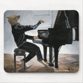Hyena Piano Muziekspeler Fantasy Art Mousepad Muismat